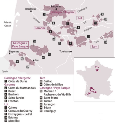 南西地方 ドルドーニュ川流域 ガロンヌ川流域 D ちょっとまじめにソムリエ試験対策こーざ
